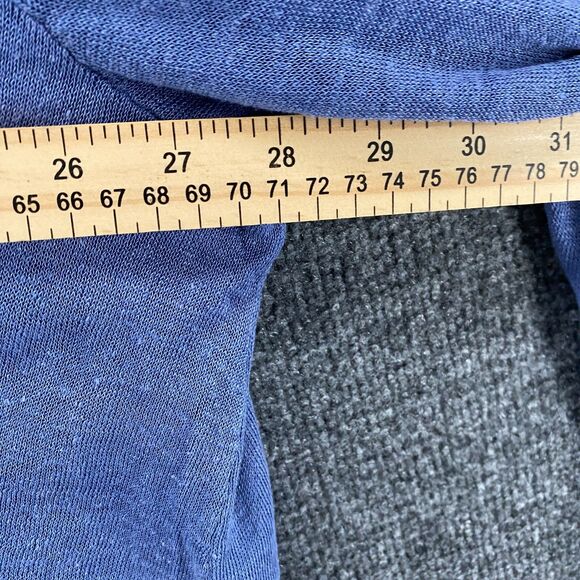 Nic + Zoe Sweater Womens 3X Blue Linen Blend Round Neck Pullover Lightweight - Picture 7 of 8